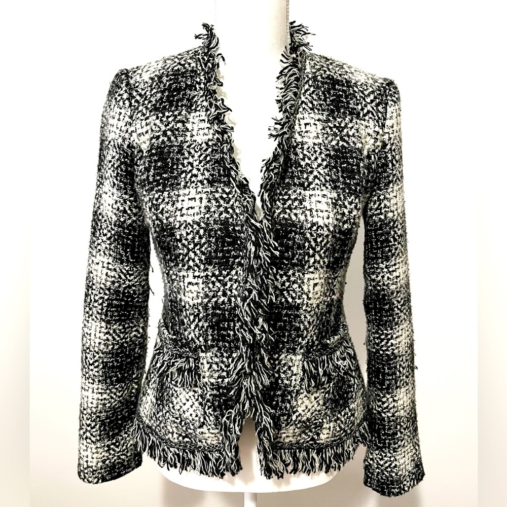 Carol Anderson Cabi By Invitation Tweed Plaid Jacket … Gem